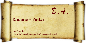 Daubner Antal névjegykártya